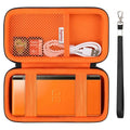 Supmay Hard Carrying Case Compatible with Nintendo DS Lite NDSL, Gameboy Advance Games Storage Holder Travel Bag with Mesh Pocket for USB Charging Cable, Stylus, Earphones, Game Cartridge, Orange by Supmay