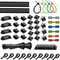 [261Pcs] Cable Management Kit, Cord Organizer, Complete Desk Cable Management Solution to Keep Desk Clean, Cable Organizer Accessories for Home Office Essentials, Black by Topavatop