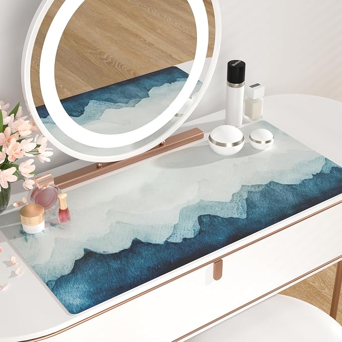 QiyI PU Leather Large Mouse Pad, Office Decor, 31.5" x 15.7", Mountain | Desk Décor Accessories, Extended Size, Waterproof & Easy to Clean, Smooth Surface, Non Slip Desk Organization - Image 6