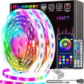 REEMEER Led Lights 100ft Smart APP Control Music Sync Strip Lights RGB Color Changing Strips with Remote, for Bedroom Kitchen and Party by ReemeerLEDStripLights