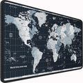 Large Gaming Mouse Pad with Stitched Edges, 31.5x15.7 in Extended Computer Keyboard Mouse Mat, Water Resist Non-Slip Mousepad Rubber Base Long XXL Desk Mousepad for Work & Gaming, Home, Map by Naukay