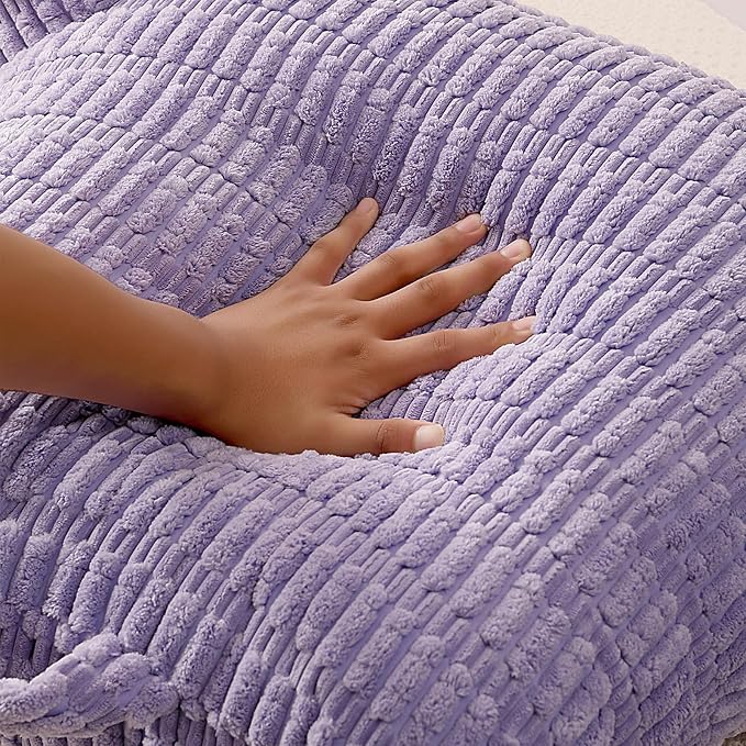 Reading Pillow for Sitting in Bed with Arm,Purple Corduroy,M | Sitting Pillow for Teens Back Support,17" Backrest Pillow Supports Reading,Gaming & Relaxing in Bed,Couch,or Floor - Image 6
