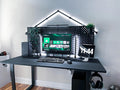 Dezctop Bifrost 160 63W x 28D Gaming PC Computer Desk with Shelves, Large Workstation for Gamers or Home Office with Pegboard, Built-in Cable Management, Stainless Steel Frame (Black) by Dezctop