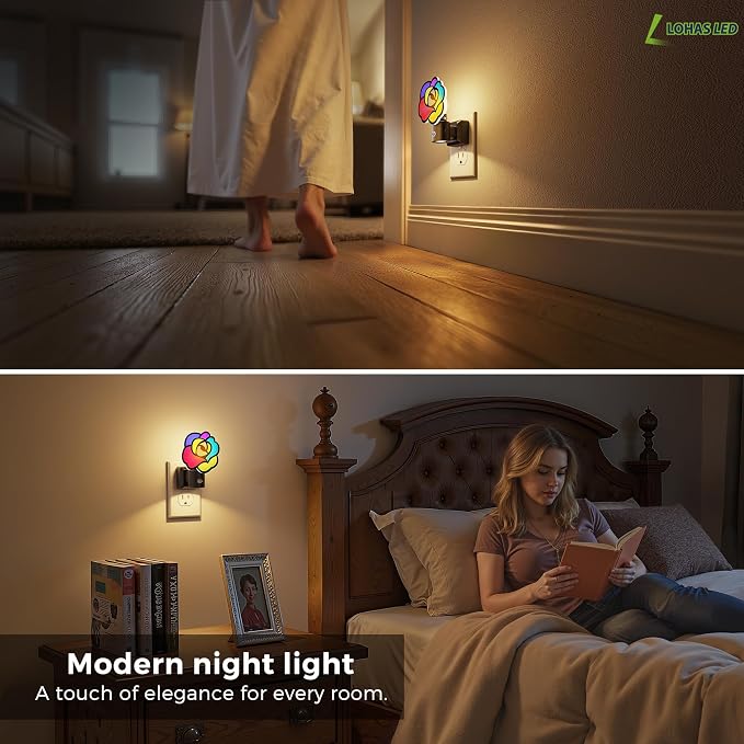L LOHAS LED Night Lights Plug into Wall, Night Light with Light Sensor - Image 7