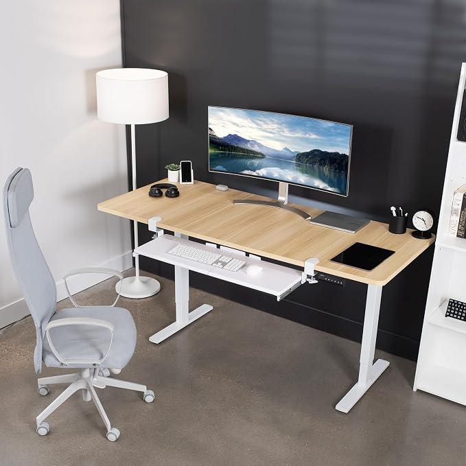 VIVO White Extra Large 34 x 11 in Under Desk Keyboard Tray, MOUNT-KB15EW - Image 9