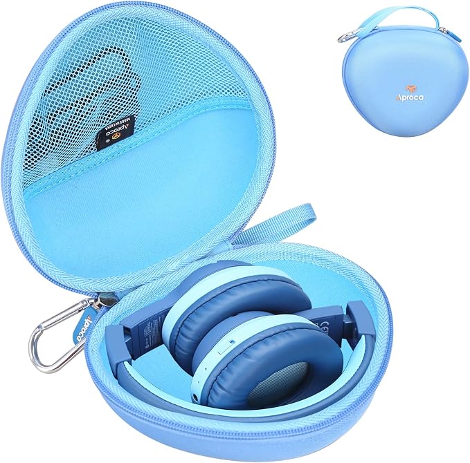 Aproca Kids Headphones Case Compatible with iClever BTH12 / HS19 / BTH26 Kids Bluetooth Headphones, Storage Hard Bag -Sky Blue (Case Only) by Aproca