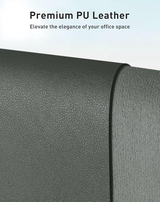 Aothia Faux Leather Desk Mat - Large Mouse Pad, Non-Slip PU Leather Blotter, Waterproof Writing Surface for Office and Home (Jungle Green, 42" x 17") - Image 2
