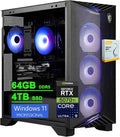 msi Aegis R2 AI 2nd Gaming Desktop | Intel 24-core Ultra 9 285 | 64GB DDR5 4TB SSD | GeForce RTX 5070 Ti 16GB (Up to 1406 Tops) 5Gb LAN RGB CPU Air Fan Cooler 80+ Gold PSU Win11Pro w/DLCA Accessory by Unknown