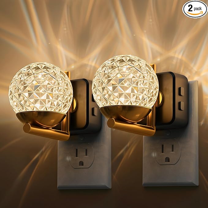 L LOHAS LED Night Lights Plug Into Wall 2 Pack, Dusk to Dawn Sensor by LLOHASLED
