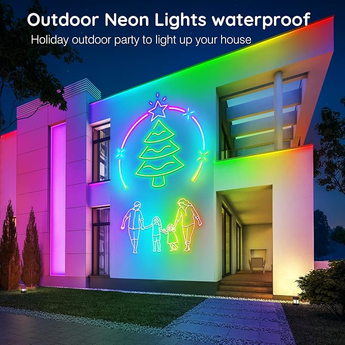 AILBTON 20Ft Neon Rope Lights,Flexible Led Rope Lights Control with App/Remote,Multiple Modes Music Sync Gaming RGB Led Neon Lights for Bedroom Outdoor - Image 6