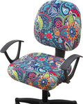 Smiry Stretch Printed Office Computer Desk Chair Covers for Seat & Backrest | Stretch Fit, Soft Fabric Universal Washable Removable, Anti-Dust Rotating Chair Slipcovers Protector by Smiry