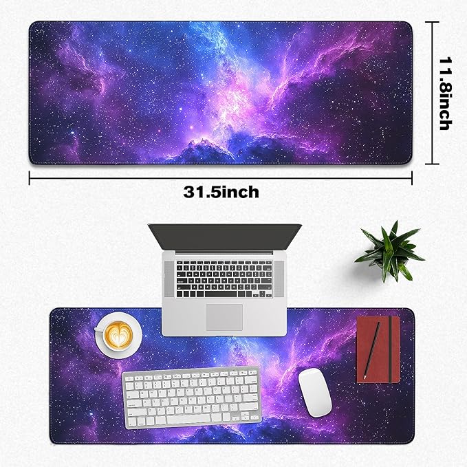 Mouse Pad Gaming - Desk Mat for Keyboard and Mouse - Large Mouse Pads for Desk, Gaming Mousepad with Non-Slip Base, Desks Pad (31.5" X 11.8") for Game, Office and Home - Image 5
