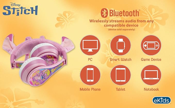 Disney Stitch Angel Bluetooth Headphones for Kids, Wireless Headphones - Image 7