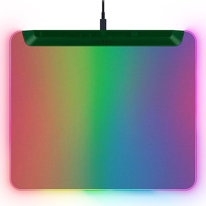 Razer Firefly V2 Pro Fully Illuminated RGB Gaming Mouse Mat: Backlit Design - 15 Zone Chroma Lighting - USB 2.0 Port - Detachable USB Type C Cable - Micro Textured Surface - Anti Slip Base by Unknown