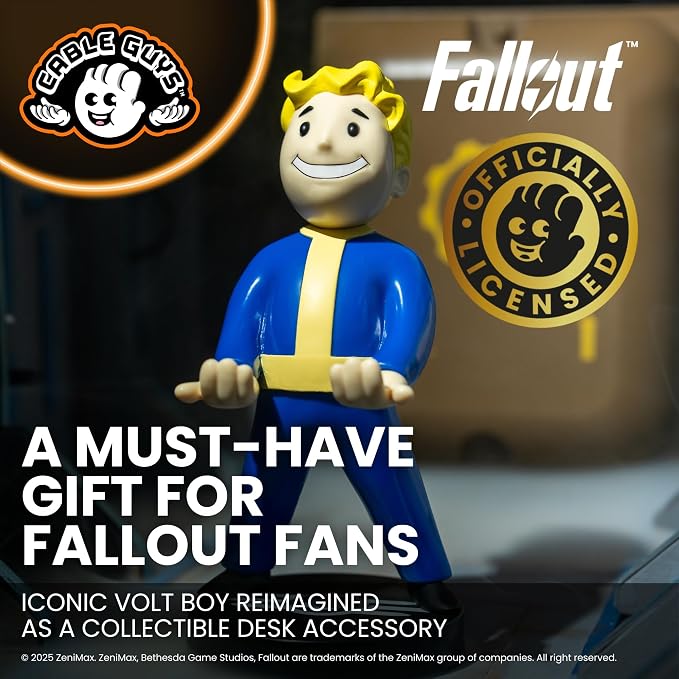 Cableguys Fallout Vault Boy Controller Holder & Phone Stand - Gaming Setup Accessories for Desk and Game Room, Controller Stand Compatible with Xbox, PlayStation & Most Standard Game Controllers - Image 5