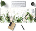 Green Tropical Leaves Desk Mat XL Large Gaming Mouse Pad Green Sage Plant Laptop Keyboard Mouse Mat Office Supplies Desk Decor Accessories for Women, Desk Mats Pads on top of Desks, 31.5x11.8 in by TENG+DA+QING