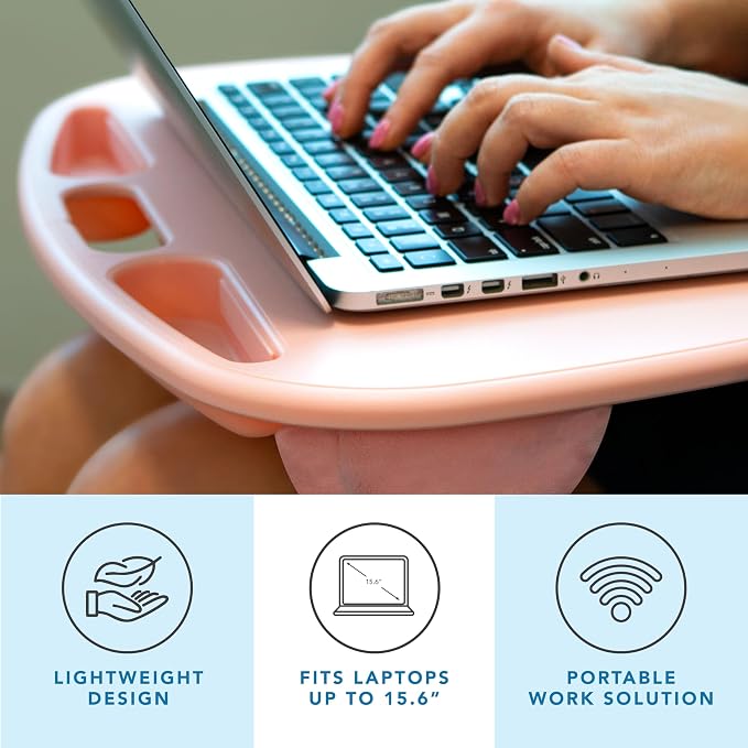 LAPGEAR MyDesk Lap Desk – Rose Quartz, 12-Pack, Fits 15.6” Laptops - Image 3