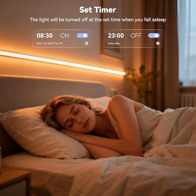 MIWISE RGB COB LED Strip Light 32.8ft/10m,Color Changing Dimmable Super Bright Strip Light 24V,Work with Alexa/Google Assistant/Tuya Multicolor Flexible Tape Light,for TV,Bedroom,Party DIY Decoration - Image 7