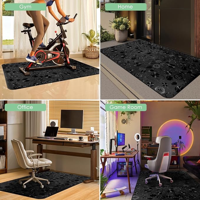 Vicwe Office Chair Mat for Hardwood Floor,36" x 55" Office Chair Mats | Anti-Slip Computer Chair Mat for Gaming Rolling Chair, Desk Chair Mat for Home, Office,Black - Image 6