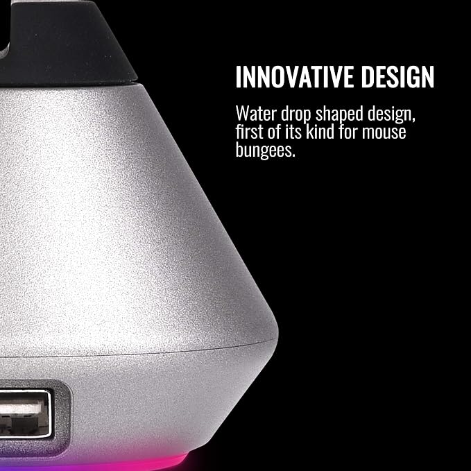 Thermaltake Argent MB1 RGB 16.8 Million RGB Color Software Enabled Mouse Bungee, Altra-Compact and Non-Slip Rubber Base. GEA-MB1-MSBSIL-01 - Image 5