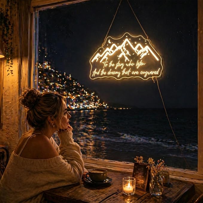 Neon Sign, Mountain Neon Signs for Wall Decor LED Signs Neon Light - Image 4