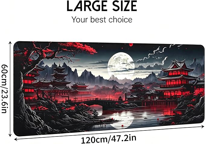 FreeNook Mouse Pad Gaming Mousepad,Large Mousepads for Keyboard and Mouse with Non-Slip Rubber Base,Suitable for School,Office,Home,47.2 x 23.6 Inch - Image 2