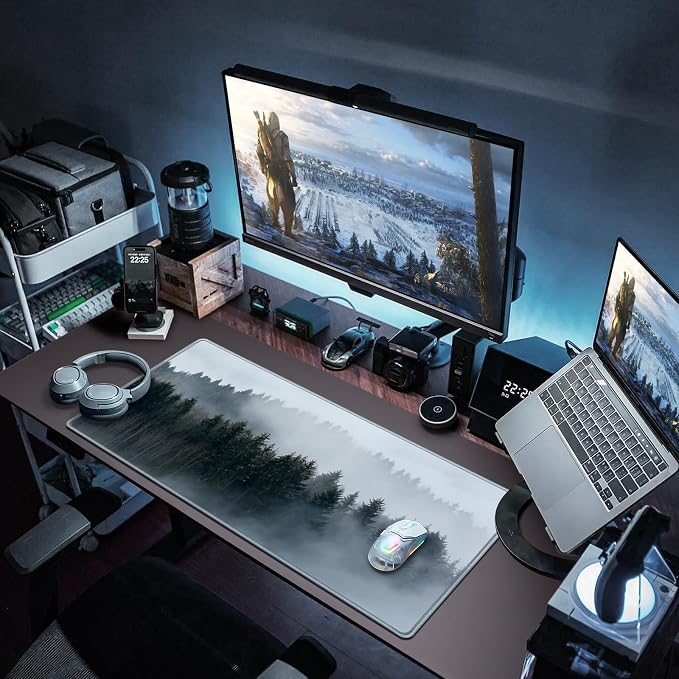 Canjoy Gaming Mouse Pad, 31.5x15.7in Large Mouse Pads for Desk Keyboard Pad | Desk Mat for Keyboard and Mouse Computer Big Full Size Desk Pad with Non-Slip Rubber Base and Stitched Edge for Home Office - Image 7