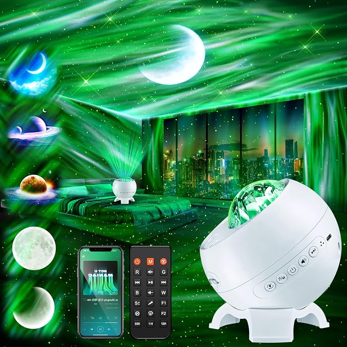 Staryou Galaxy Projector Northern Lights Projector with Bluetooth Speaker - Image 9
