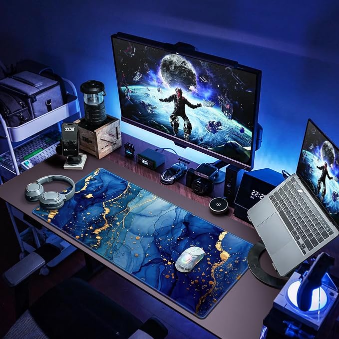 Canjoy Gaming Mouse Pad, 31.5x15.7in Large Mouse Pads for Desk Keyboard Pad | Desk Mat for Keyboard and Mouse Computer Big Full Size Desk Pad with Non-Slip Rubber Base and Stitched Edge for Home Office - Image 7