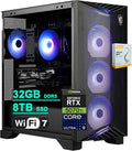 MSI Aegis R2 AI 2nd Gaming Desktop | Intel 24-core Ultra 9 285 | 32GB DDR5 8TB SSD | GeForce RTX 5070 Ti 16GB (Up to 1406 TOPS) 5Gb LAN WiFi7 RGB CPU Air Fan Cooler 80+ Gold PSU Win11 w/DLCA Accessory by Unknown