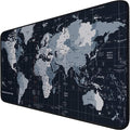 Gaming Mouse Pad, Large Extended Desk Mouse Pad, Non-Slip Spill-Resistant Mousepad with Special-Textured Surface, Anti-Fray Stitched Edges for Esports Pros Gamer Office - Map by Hsmienk