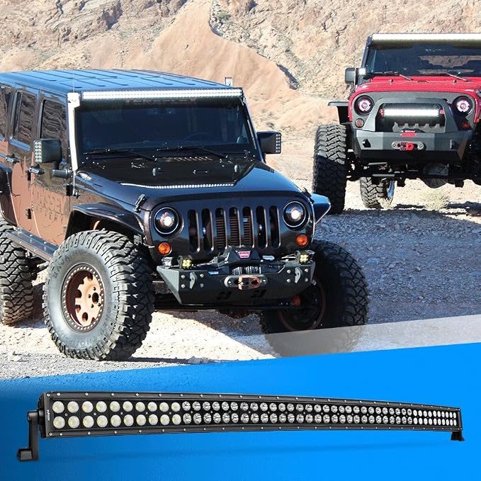 Nilight - 71015C-A 50Inch 288W Curved LED Work Light Driving Fog Lamp LED Light Bar Offroad Lighting for SUV UTE ATV Truck 4x4 Boat, 2 years Warranty - Image 8