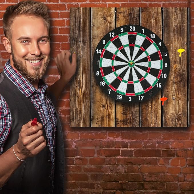 Hahafelt Felt Wood Grain Dart Board Wall Protectors Square Dart Board Backing Tiles Dartboard Backboard Cork Backboards Alternative - Image 5