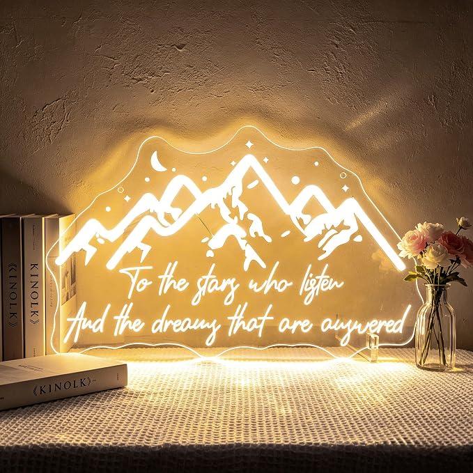 Neon Sign, Mountain Neon Signs for Wall Decor LED Signs Neon Light by GdbkabfNeonSign