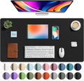 Aothia Faux Leather Desk Mat - Large Mouse Pad, Non-Slip PU Leather Blotter, Waterproof Writing Surface for Office and Home (Black, 40" x 24") by AothiaSimpleNaturalUnique