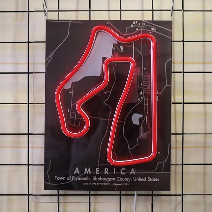 America Formula 1 Circuit Race Car Neon Sign Led Light Up Sign Pop Art With UV Printed background Room Wall Decor Man Gaming Room, Kids Room, Bar Decoration, Birthday Party Gifts - Image 2