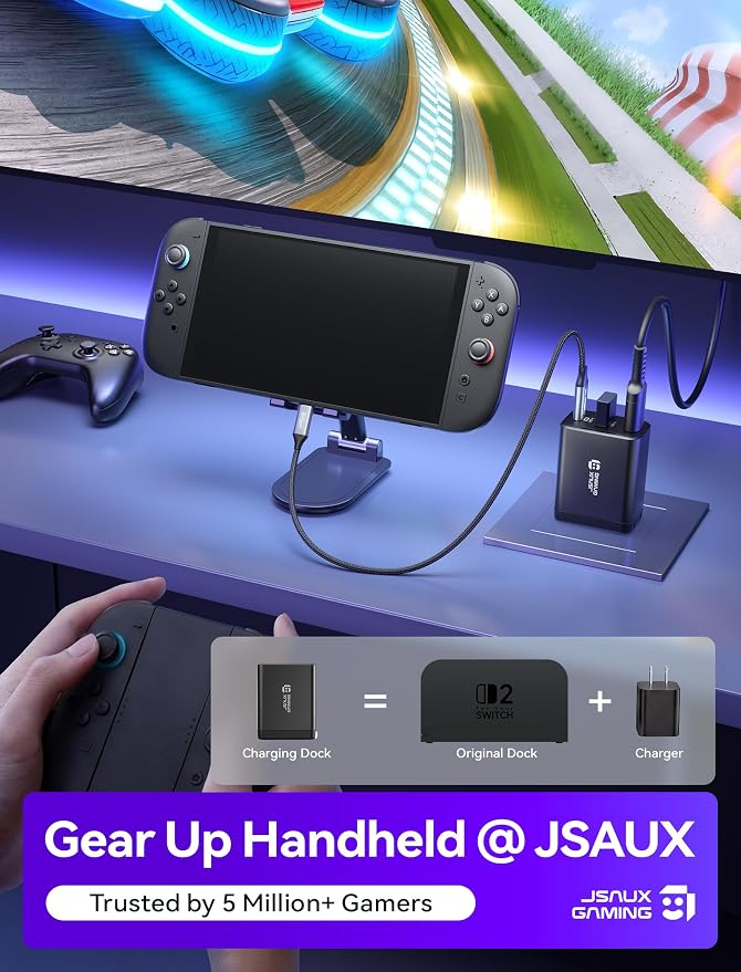 JSAUX 65W Switch Dock with 4K@120Hz HDMI, 65W PD Fast Charging, USB A Port - Image 2