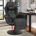 LVUYOYO Reclining Gaming Chair, Gaming Chair with Footrest and Massage, High Back PU Leather Gaming Recliner w/Adjustable Height, Swivel Game Chair with Lumbar Support, Cup Holder, Headrest by LVUYOYO