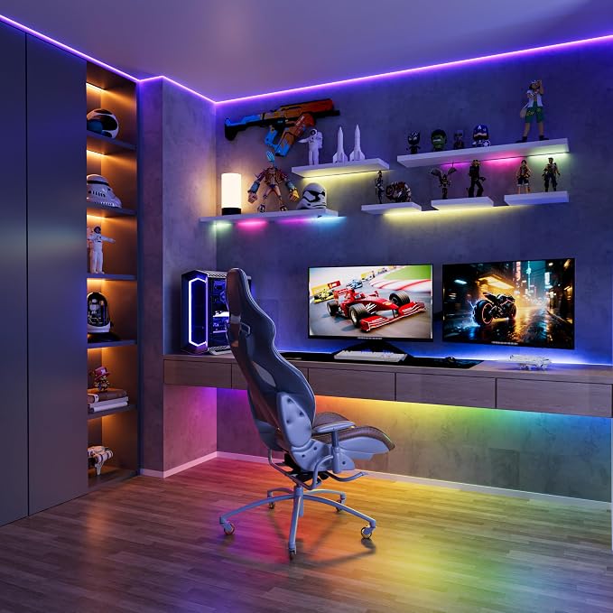MIWISE RGB Smart IC COB LED Strip Light,20ft Color Chasing Flexible DC24V LED Tape Light,WS2811 Addressable RGB Ribbon,for Party/Home/Office DIY Lighting Projects(Power Supply&Controller NOT Included) - Image 5