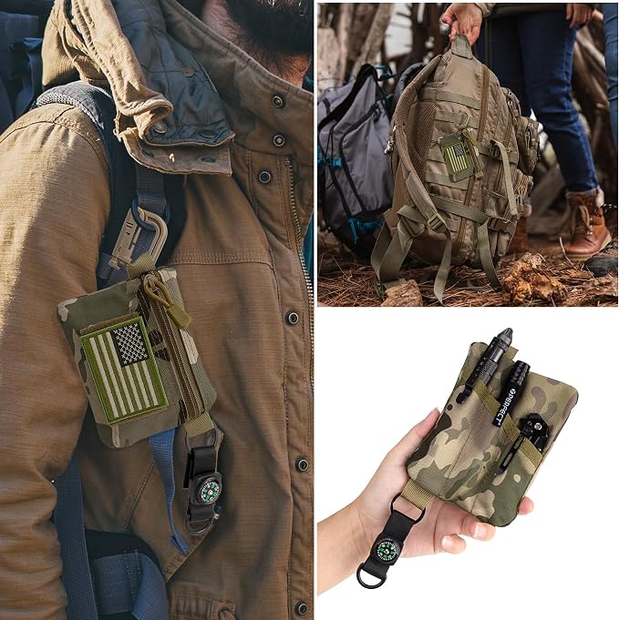 bvya Tactical EDC Compact Pouch Key Pocket Coin Purse ID Card Holder Accessories Organizer Pouch Waist Pack - Image 2