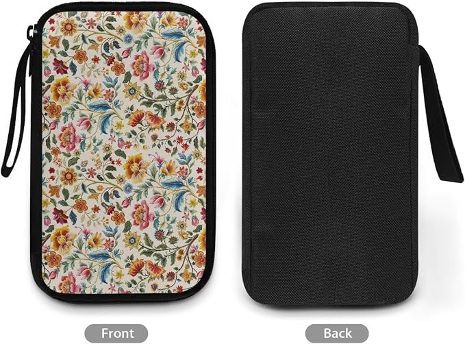 Bohemia Flower Print Electronics Organizer, Travel Cable Organizer bag, Portable Cord Storage/Charger Storage/Cable Storage, Compact Tech Bag & Charger Case - Image 3