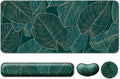 4 in 1 Mouse Pad and Keyboard Wrist Rest,Large Desk Mat,Coaster Set-Leaves by Wiabsi