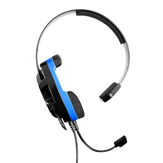 Turtle Beach Recon Chat PlayStation Headset – PS5, PS4, Xbox Series X, Xbox Series S, Xbox One, Mobile & PC with 3.5mm – Glasses Friendly, High-Sensitivity Mic, Black/Blue - Image 4