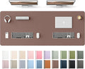 YSAGi Leather Desk Protector, Office Mat, Large Mouse Mat, Non-Slip PU Leather Blotter, Laptop Desk Mat, Waterproof Writing Pad for Office and Home(Chocolate, 63" x 24") by YSAGi
