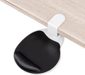 EHO Clamp on Mouse Platform, Clip on Pad Rotating 360 Degree, w/Comfortable Gel Wrist Rest, Ergonomic, Attachment, Slide Out Tray, Suitable for 1.5" Thickness Desk, for Home Office Desk Organizer by EHOPrime