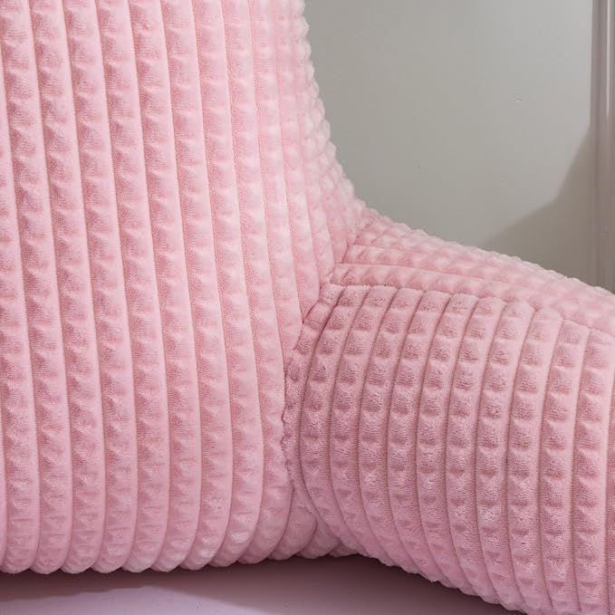 A Nice Night Pink 18.5" Bed Wedge Reading Pillows with Arms for Sitting - Image 7
