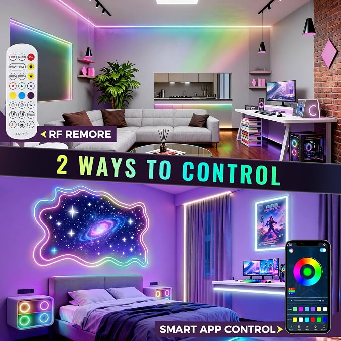 65.6FT RGB+IC COB LED Strip Lights, Color Changing Lights - Image 5