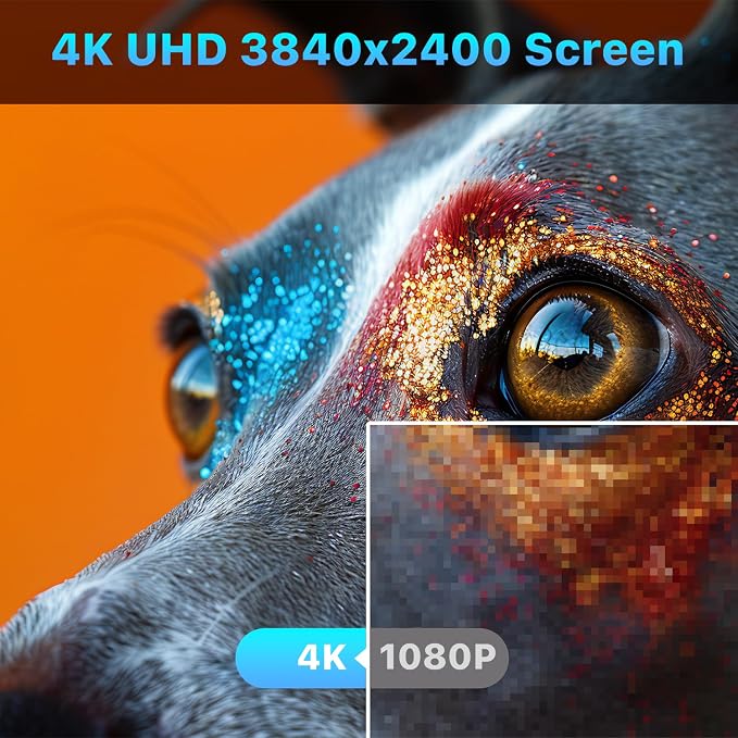 Upperizon Portable Monitor 14 inch 4K 3840X2400 100000:1 100% DCI-P3 OLED HDMI USB-C Travel Monitor for Laptop MacBook PC Surface PS5 Xbox, External Display with Kickstand & Speakers, VESA Compatible - Image 4