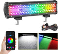 12 Inch RGB Light Bar 12" RGBW LED Pod Lights Color Chasing Light Pods Multicolor Lights for ATV UTV Polaris RZR Ranger Can-am x3 Truck Pickup Wrangler F150 SxS by SWATOWINDUSTRIESLIGHTINGYOU