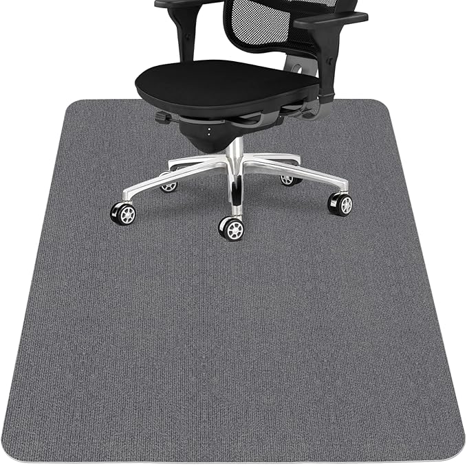 Sycoodeal Office Chair Mat for Hardwood Floor,Office Computer Gaming Chair Mat for Tile Floor,Large Floor Protector Rug,Anti-Slip,Easy to Clean,Grey(40"x48") by SYCOODEAL